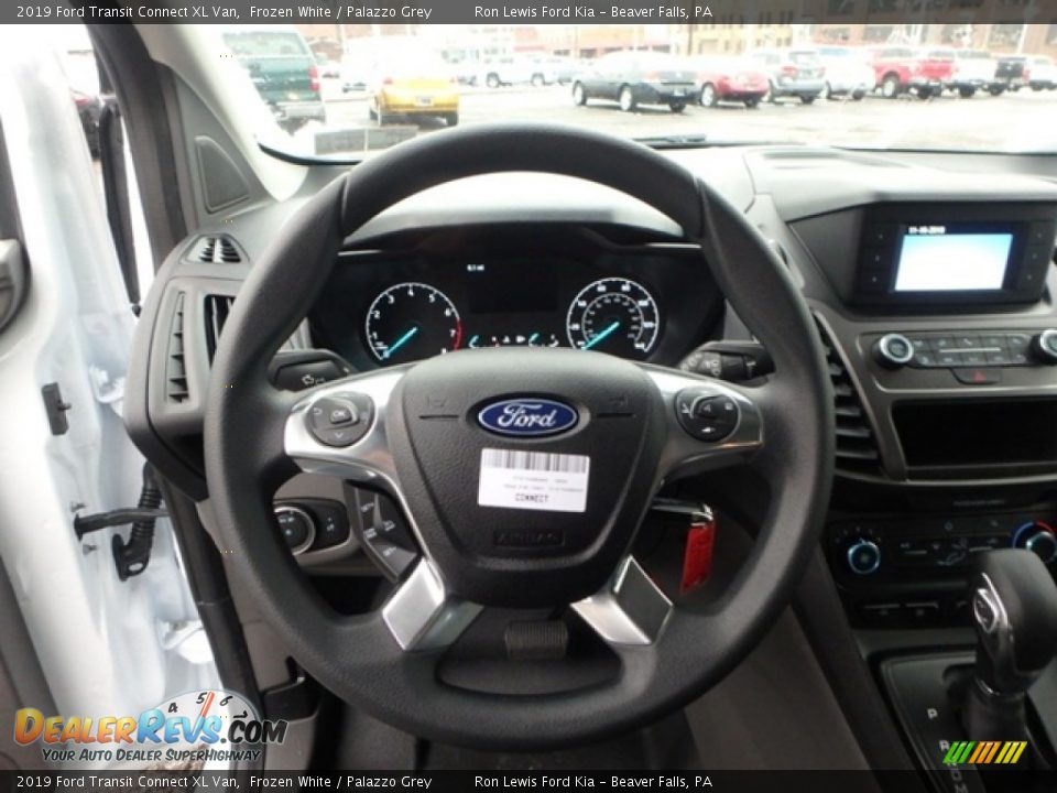 2019 Ford Transit Connect XL Van Frozen White / Palazzo Grey Photo #16