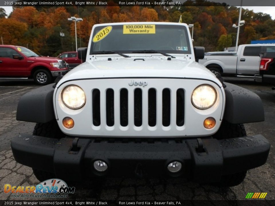 2015 Jeep Wrangler Unlimited Sport 4x4 Bright White / Black Photo #8