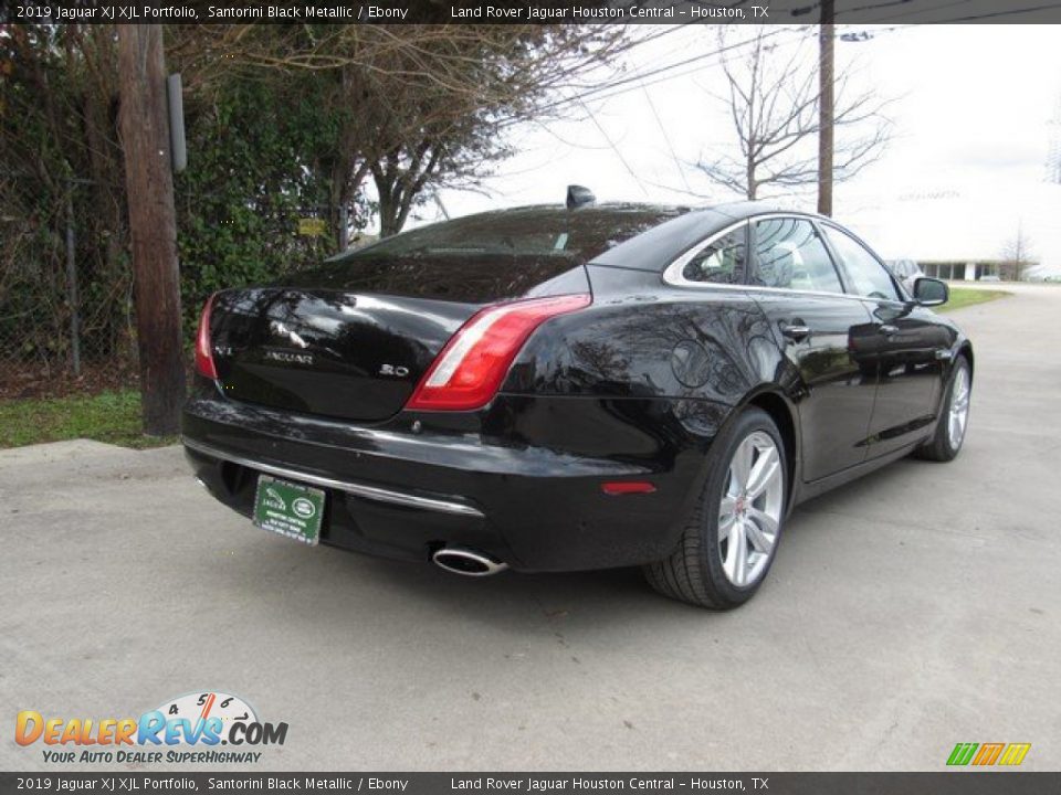 2019 Jaguar XJ XJL Portfolio Santorini Black Metallic / Ebony Photo #7