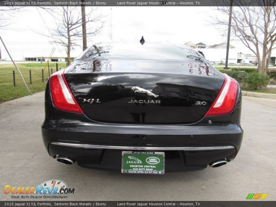 2019 Jaguar XJ XJL Portfolio Santorini Black Metallic / Ebony Photo #8