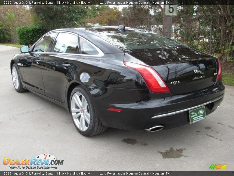 2019 Jaguar XJ XJL Portfolio Santorini Black Metallic / Ebony Photo #12