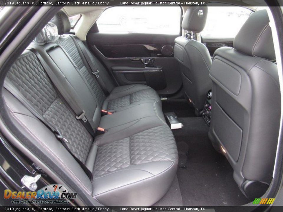 2019 Jaguar XJ XJL Portfolio Santorini Black Metallic / Ebony Photo #19
