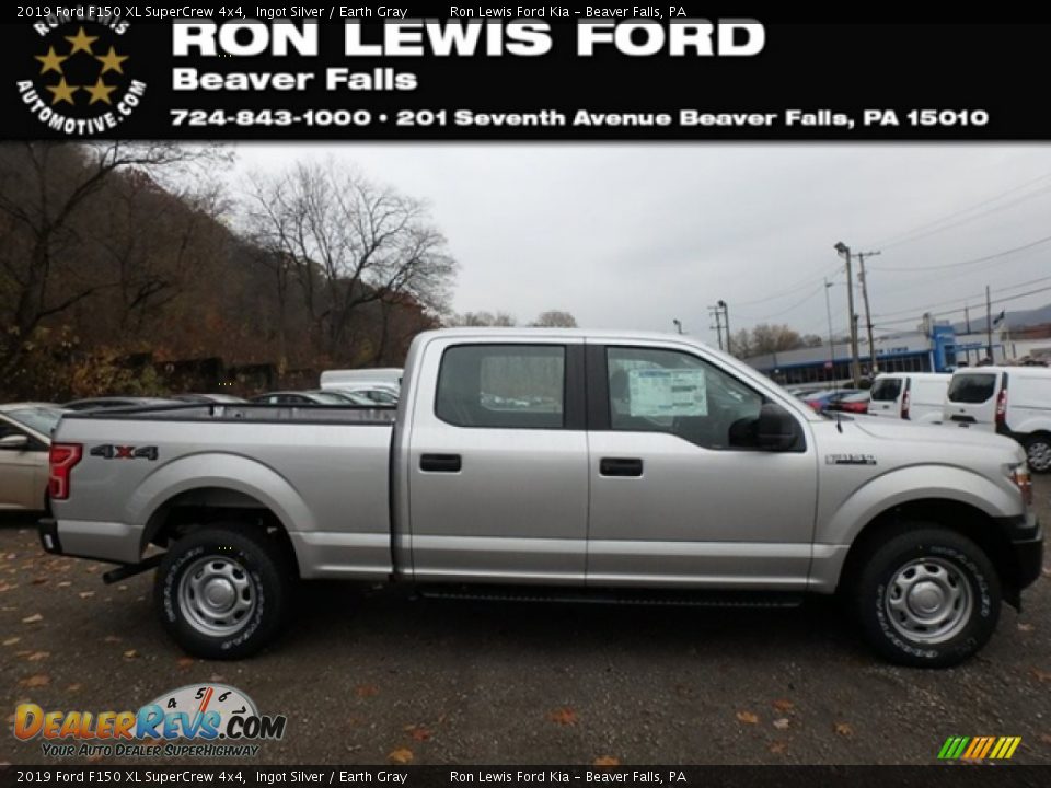2019 Ford F150 XL SuperCrew 4x4 Ingot Silver / Earth Gray Photo #1