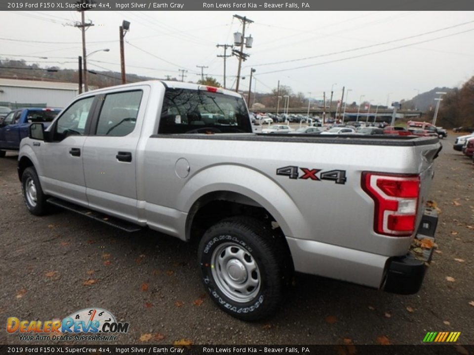 2019 Ford F150 XL SuperCrew 4x4 Ingot Silver / Earth Gray Photo #4