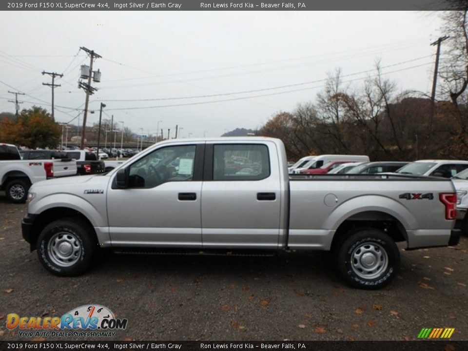 2019 Ford F150 XL SuperCrew 4x4 Ingot Silver / Earth Gray Photo #5