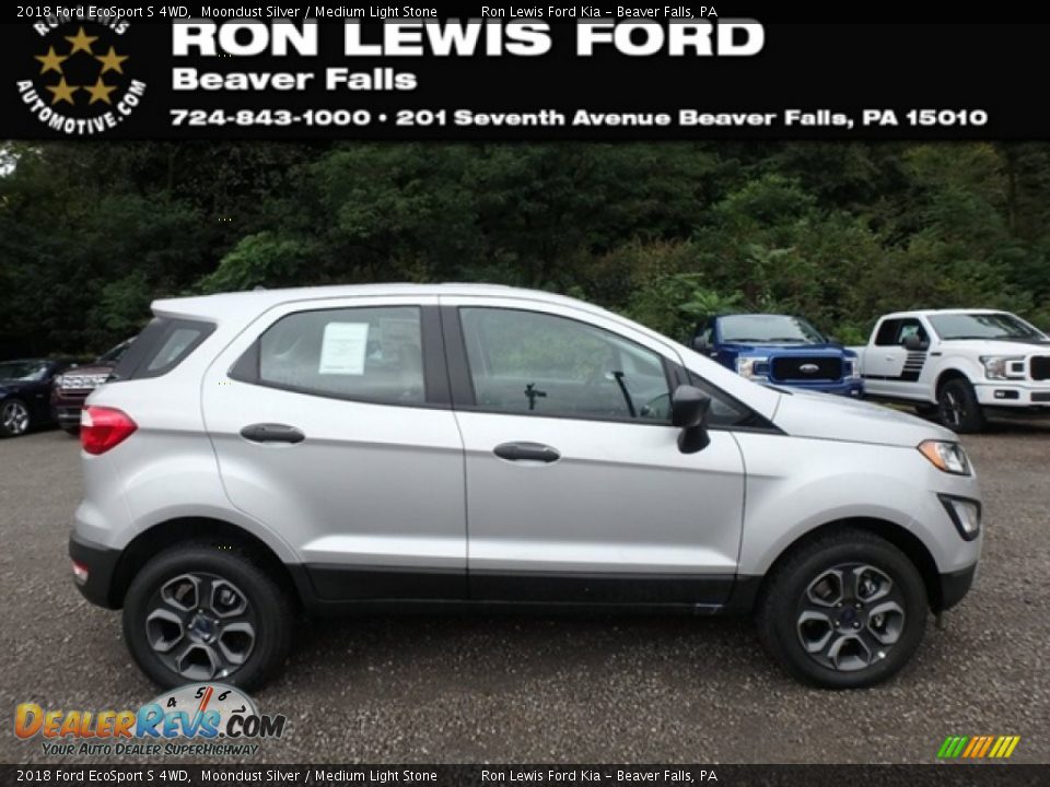 2018 Ford EcoSport S 4WD Moondust Silver / Medium Light Stone Photo #1