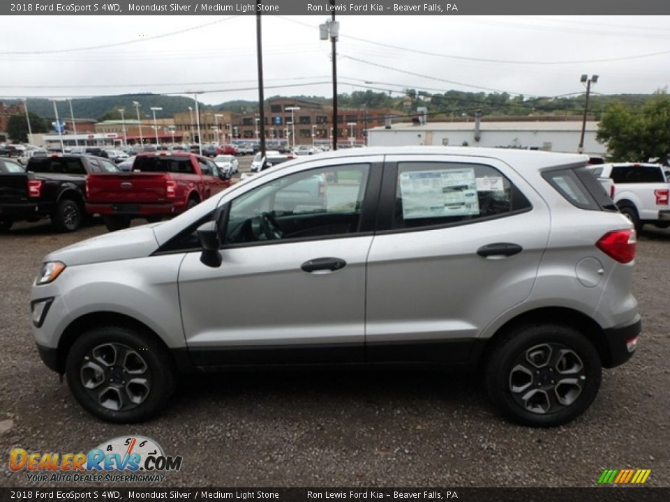 2018 Ford EcoSport S 4WD Moondust Silver / Medium Light Stone Photo #6