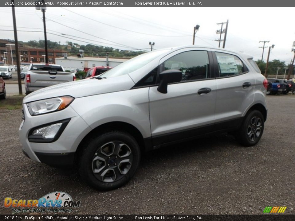 2018 Ford EcoSport S 4WD Moondust Silver / Medium Light Stone Photo #7