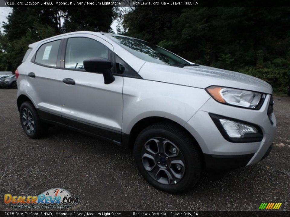 2018 Ford EcoSport S 4WD Moondust Silver / Medium Light Stone Photo #9