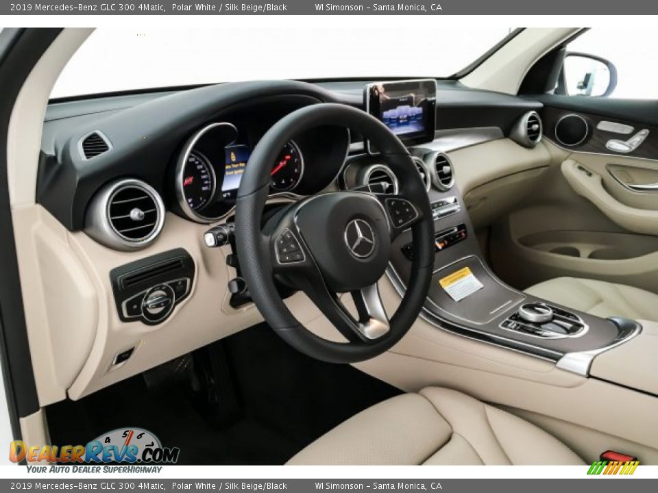 2019 Mercedes-Benz GLC 300 4Matic Polar White / Silk Beige/Black Photo #4