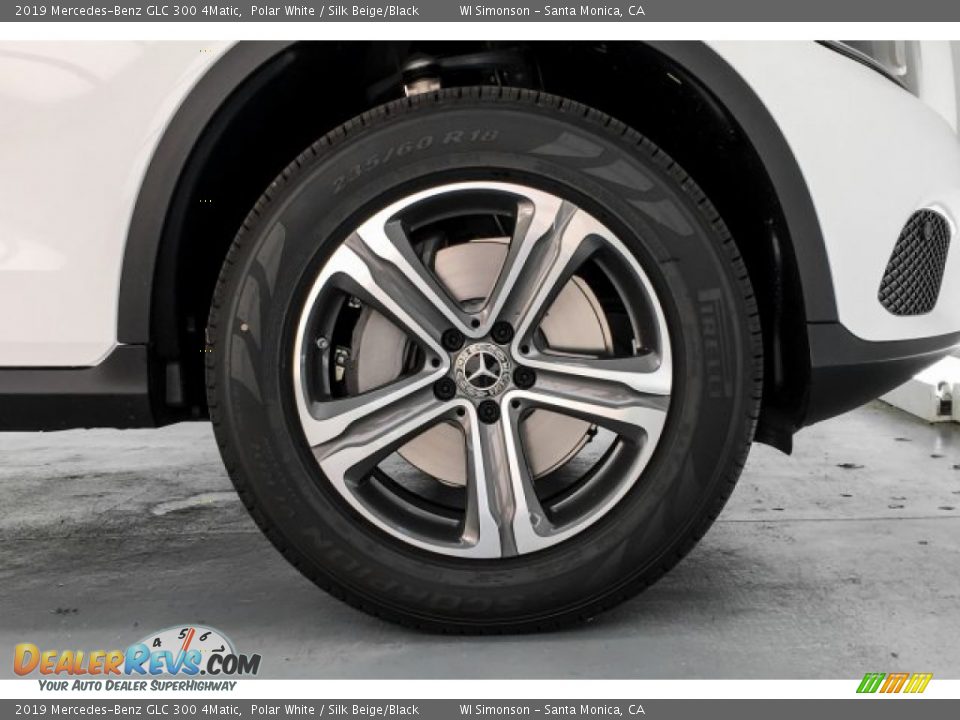 2019 Mercedes-Benz GLC 300 4Matic Polar White / Silk Beige/Black Photo #9