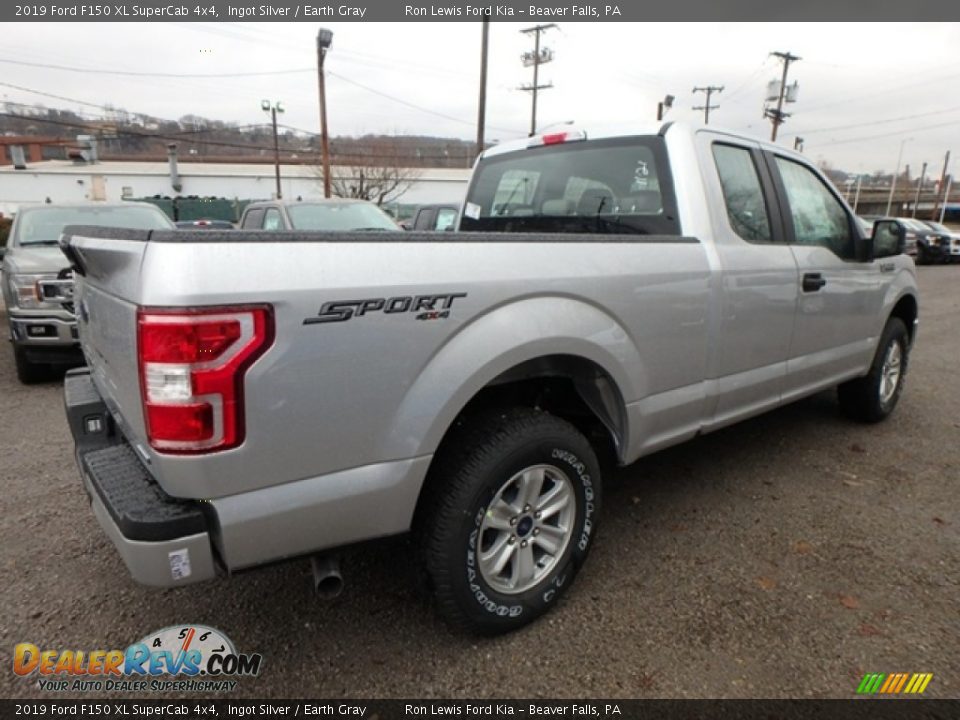 2019 Ford F150 XL SuperCab 4x4 Ingot Silver / Earth Gray Photo #2