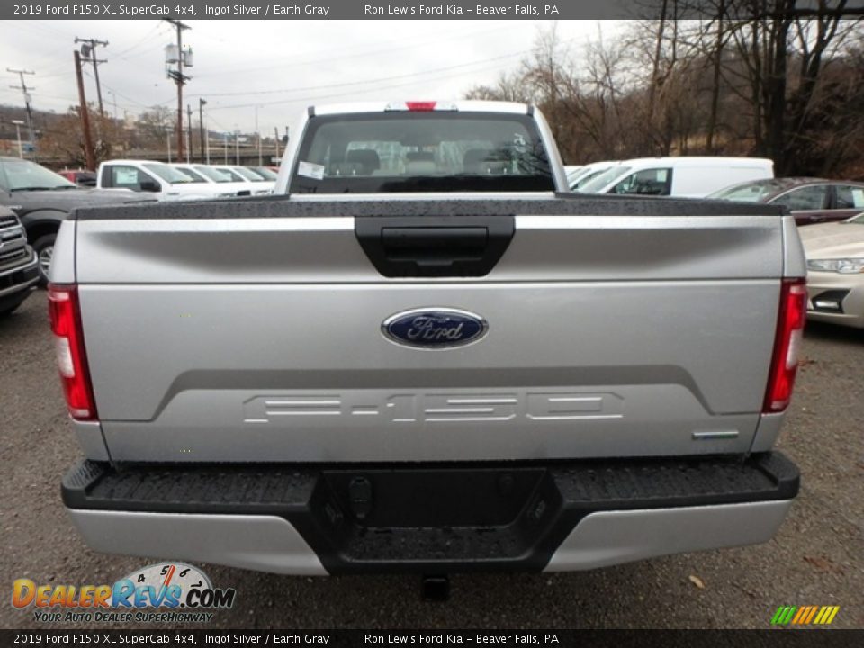 2019 Ford F150 XL SuperCab 4x4 Ingot Silver / Earth Gray Photo #3