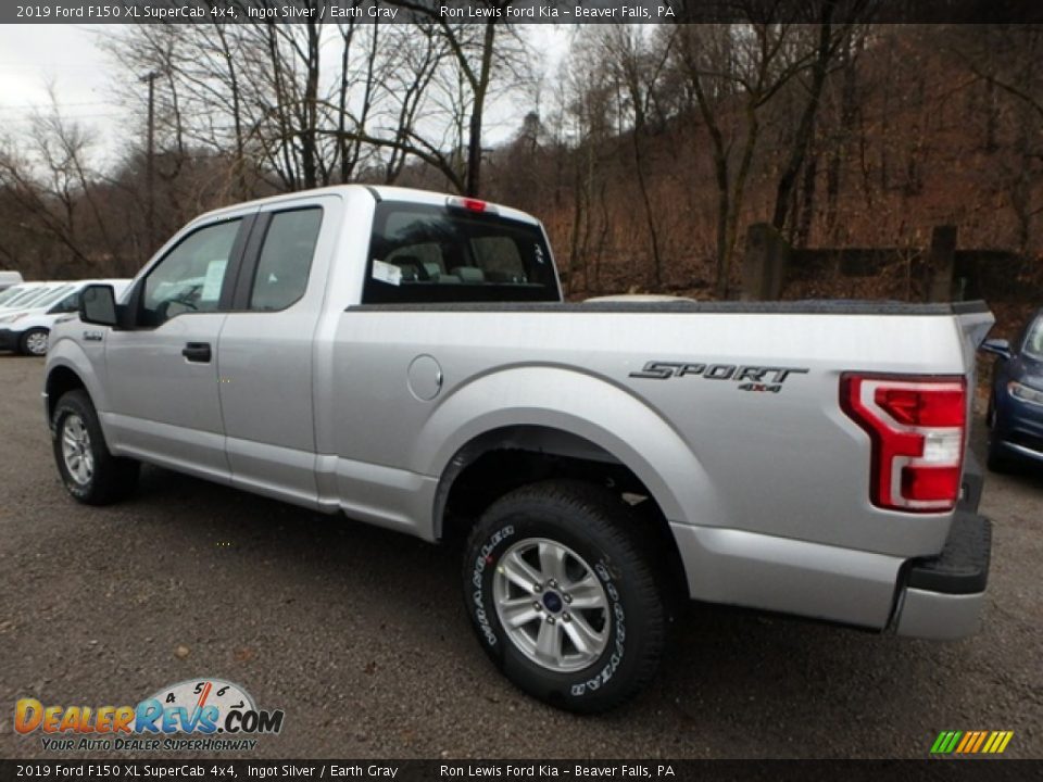 2019 Ford F150 XL SuperCab 4x4 Ingot Silver / Earth Gray Photo #4