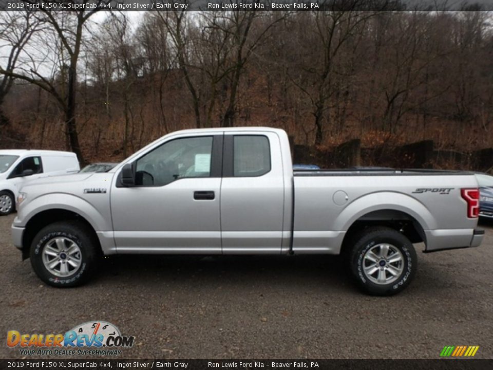 2019 Ford F150 XL SuperCab 4x4 Ingot Silver / Earth Gray Photo #5