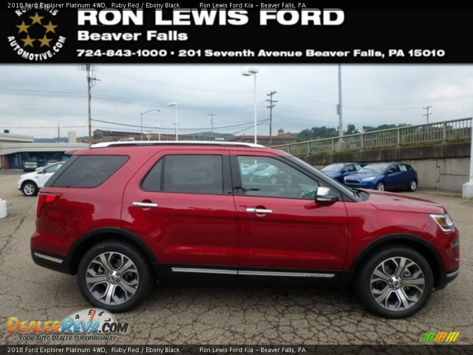 2018 Ford Explorer Platinum 4WD Ruby Red / Ebony Black Photo #1