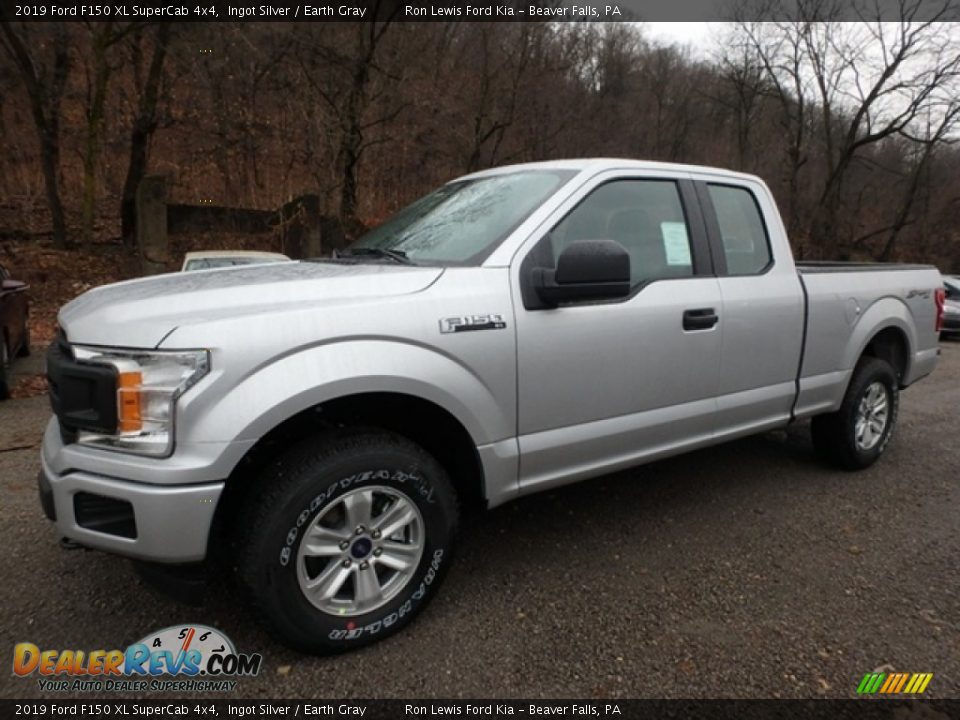 2019 Ford F150 XL SuperCab 4x4 Ingot Silver / Earth Gray Photo #6