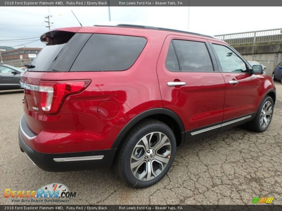 2018 Ford Explorer Platinum 4WD Ruby Red / Ebony Black Photo #2