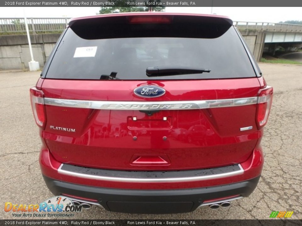 2018 Ford Explorer Platinum 4WD Ruby Red / Ebony Black Photo #3