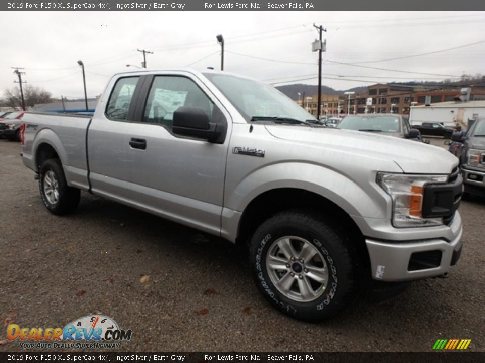 2019 Ford F150 XL SuperCab 4x4 Ingot Silver / Earth Gray Photo #8