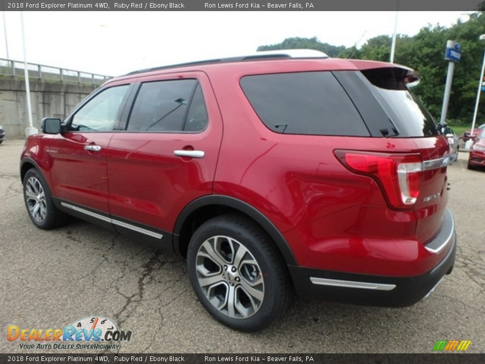 2018 Ford Explorer Platinum 4WD Ruby Red / Ebony Black Photo #4