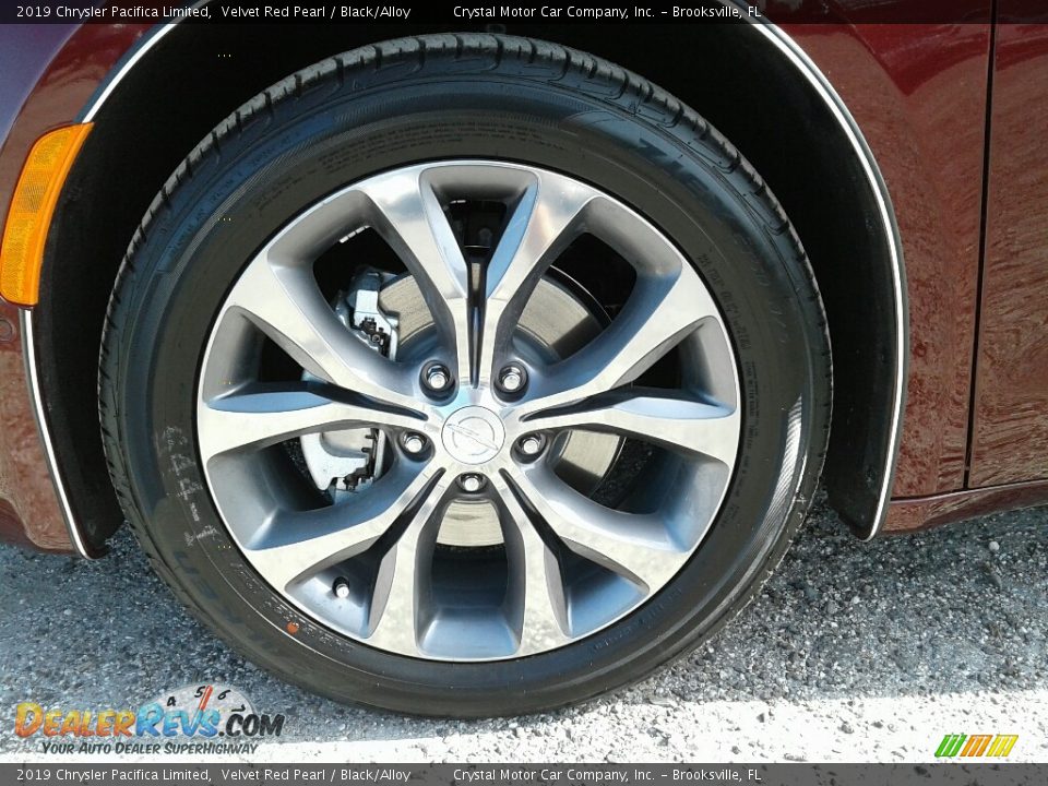 2019 Chrysler Pacifica Limited Velvet Red Pearl / Black/Alloy Photo #21