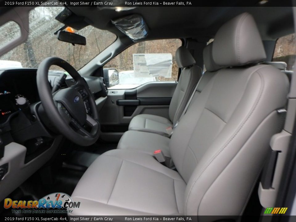 2019 Ford F150 XL SuperCab 4x4 Ingot Silver / Earth Gray Photo #10