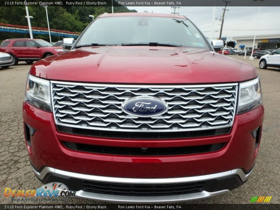 2018 Ford Explorer Platinum 4WD Ruby Red / Ebony Black Photo #7