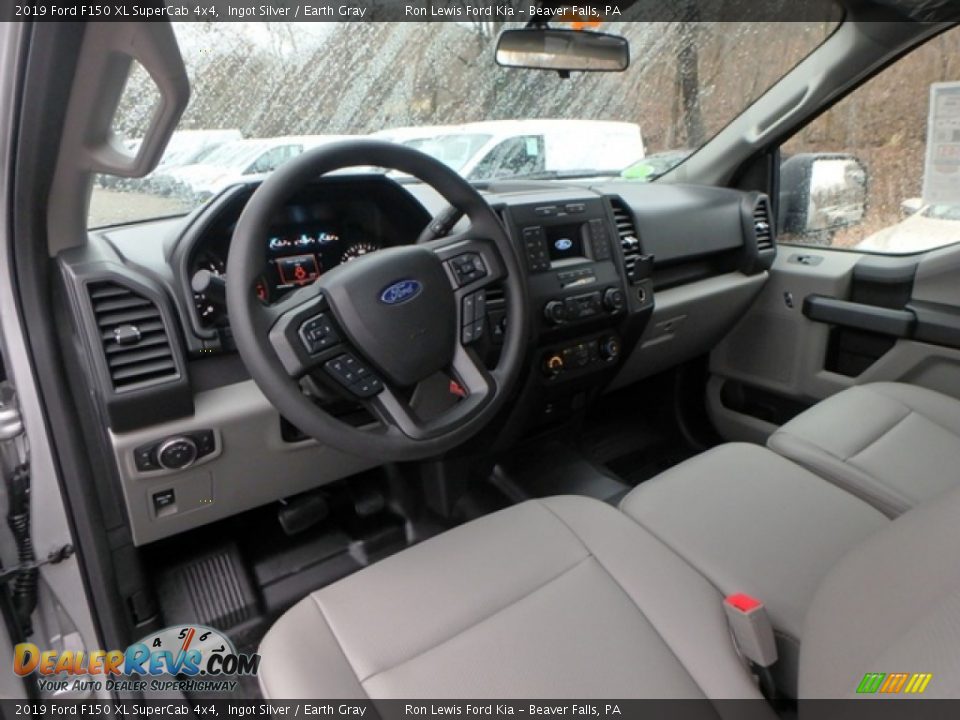 2019 Ford F150 XL SuperCab 4x4 Ingot Silver / Earth Gray Photo #13