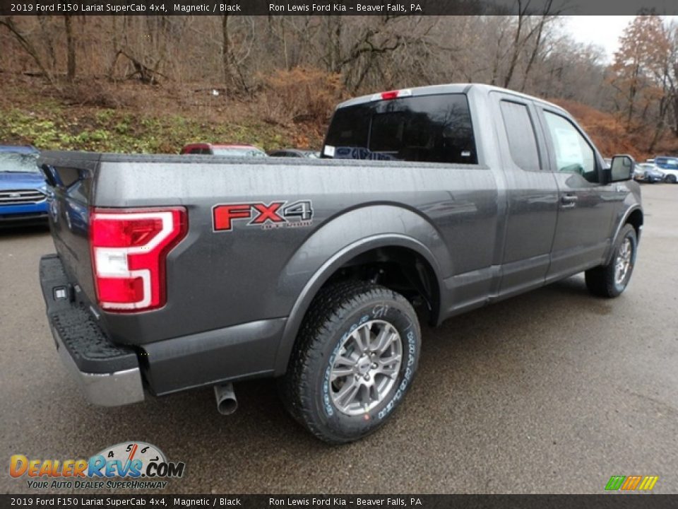 2019 Ford F150 Lariat SuperCab 4x4 Magnetic / Black Photo #2