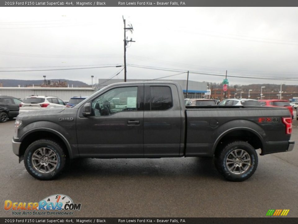 2019 Ford F150 Lariat SuperCab 4x4 Magnetic / Black Photo #5