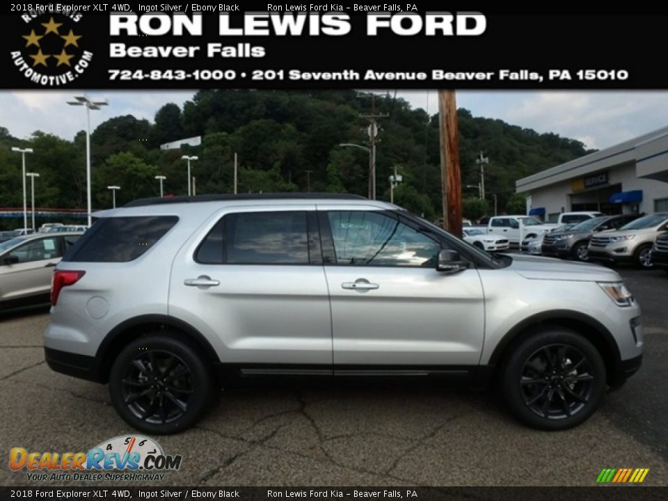 2018 Ford Explorer XLT 4WD Ingot Silver / Ebony Black Photo #1