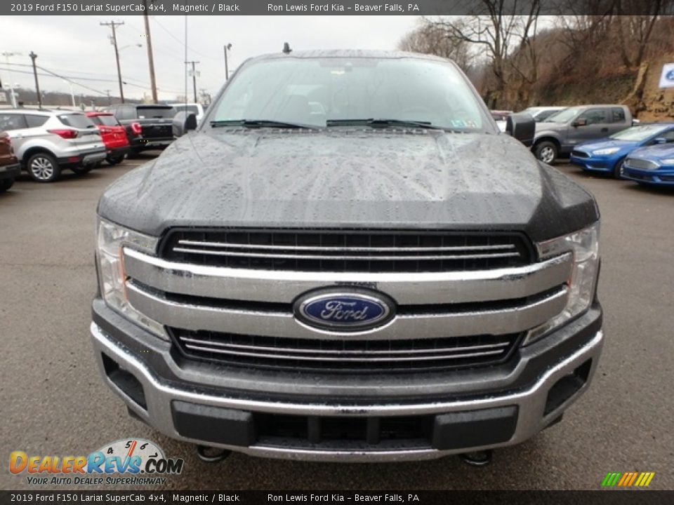 2019 Ford F150 Lariat SuperCab 4x4 Magnetic / Black Photo #7