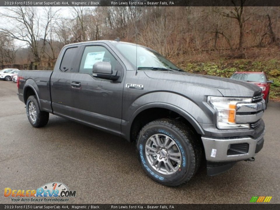 2019 Ford F150 Lariat SuperCab 4x4 Magnetic / Black Photo #8