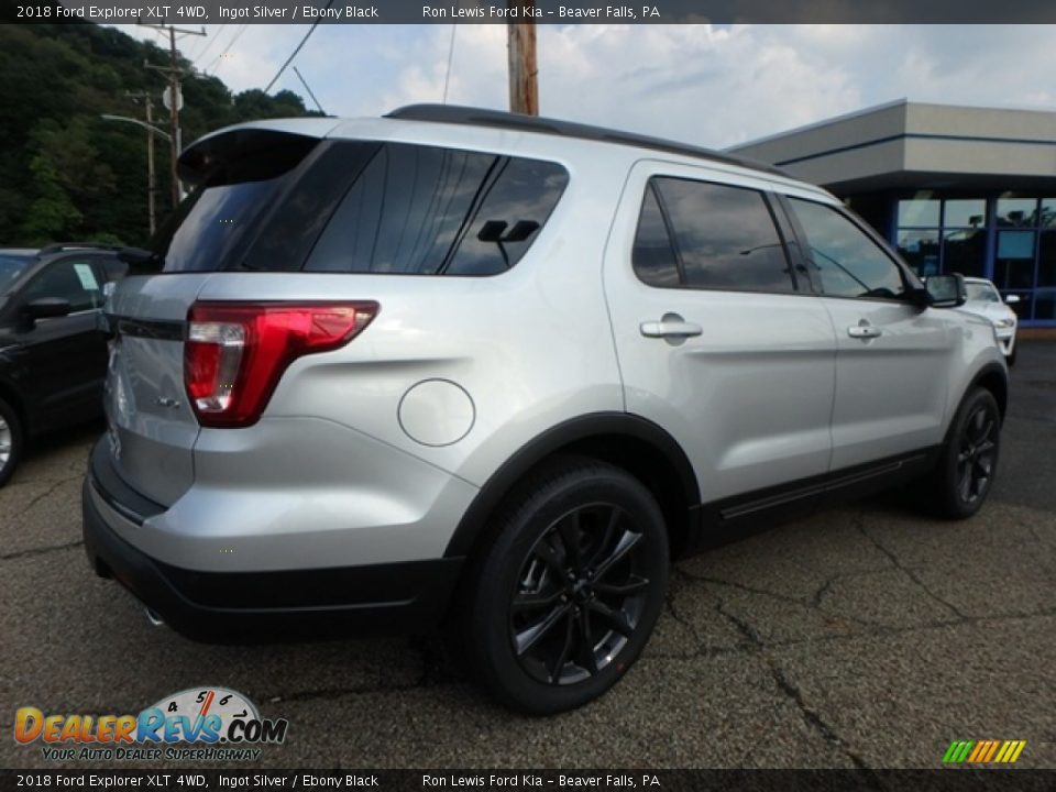 2018 Ford Explorer XLT 4WD Ingot Silver / Ebony Black Photo #3