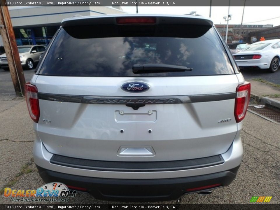 2018 Ford Explorer XLT 4WD Ingot Silver / Ebony Black Photo #4