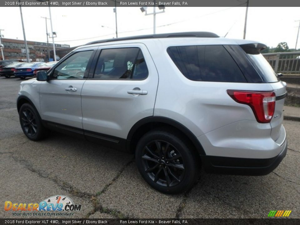2018 Ford Explorer XLT 4WD Ingot Silver / Ebony Black Photo #5