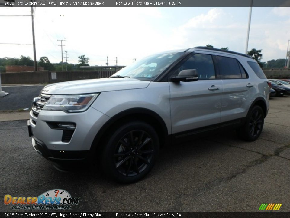 2018 Ford Explorer XLT 4WD Ingot Silver / Ebony Black Photo #7