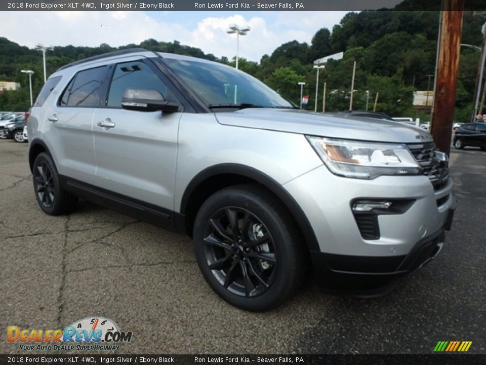 2018 Ford Explorer XLT 4WD Ingot Silver / Ebony Black Photo #9