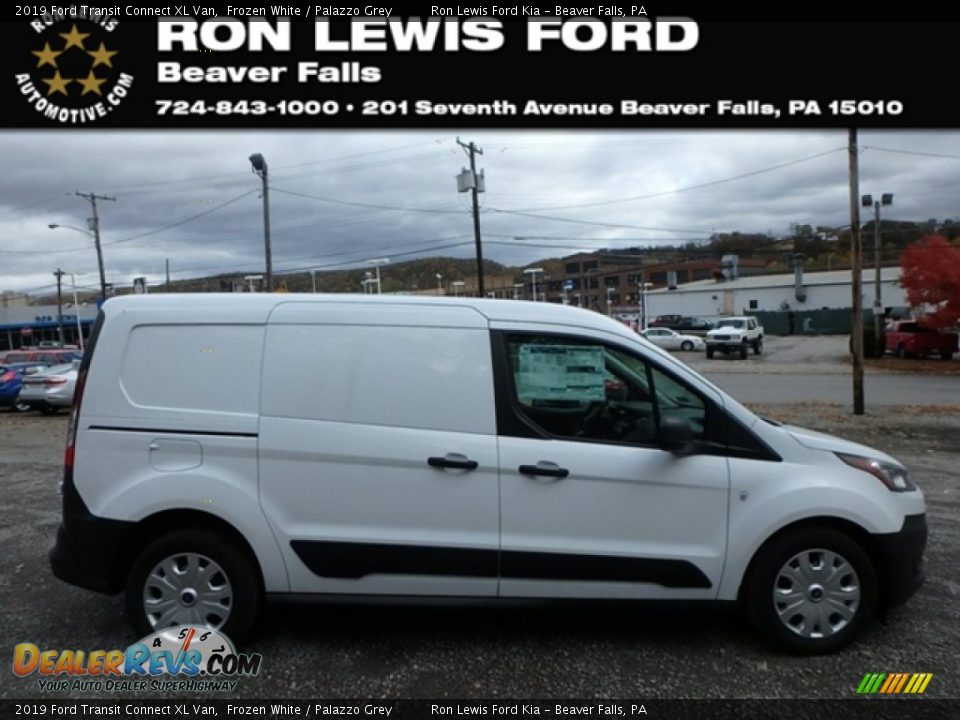 2019 Ford Transit Connect XL Van Frozen White / Palazzo Grey Photo #1