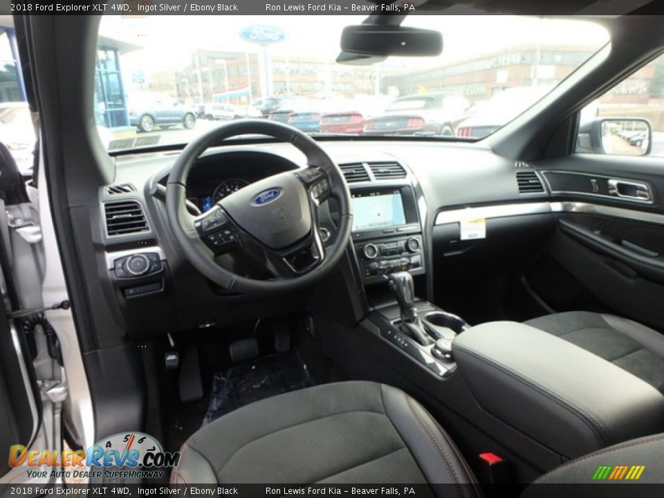 2018 Ford Explorer XLT 4WD Ingot Silver / Ebony Black Photo #13