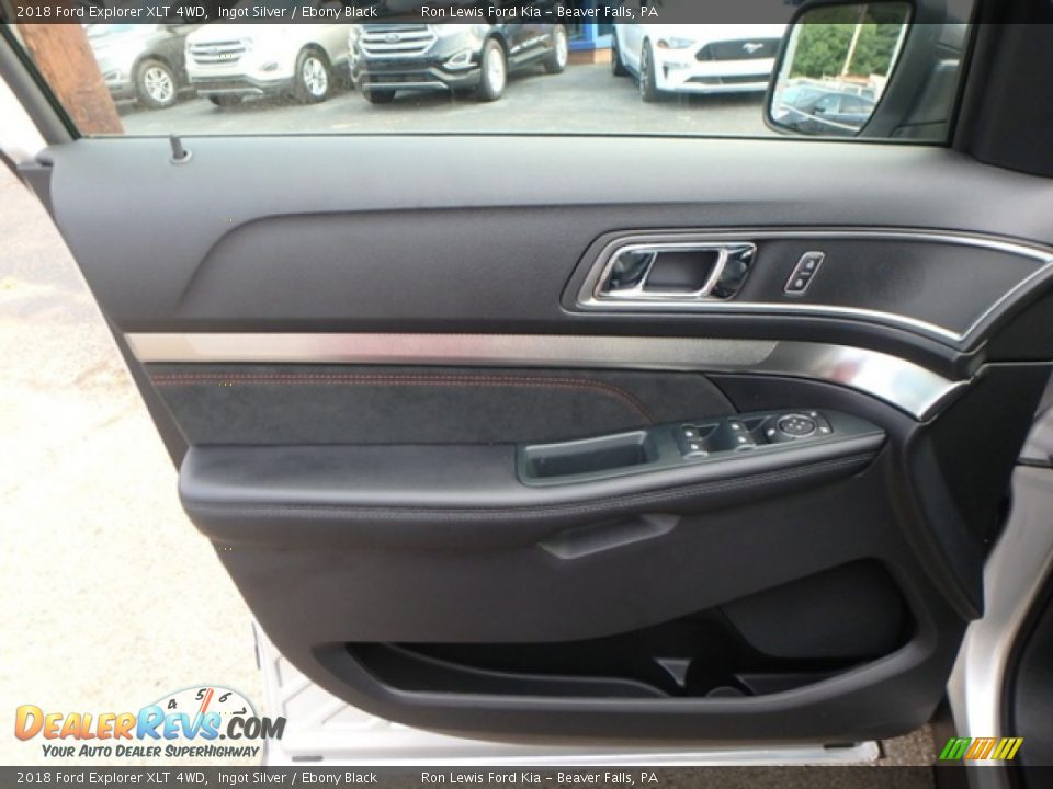 2018 Ford Explorer XLT 4WD Ingot Silver / Ebony Black Photo #14