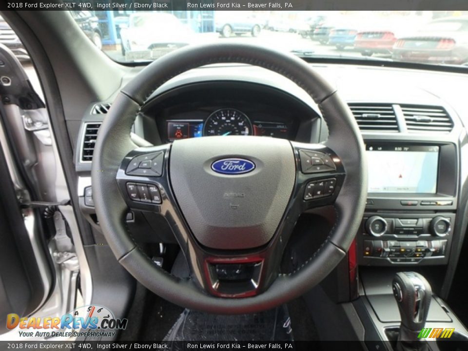 2018 Ford Explorer XLT 4WD Ingot Silver / Ebony Black Photo #17