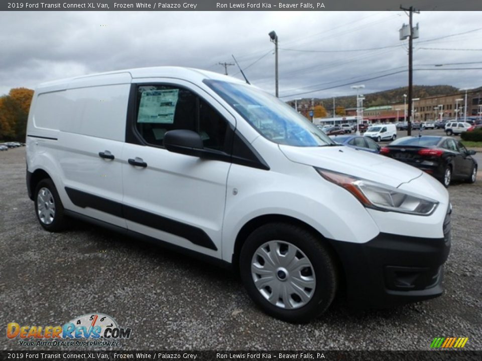 2019 Ford Transit Connect XL Van Frozen White / Palazzo Grey Photo #12