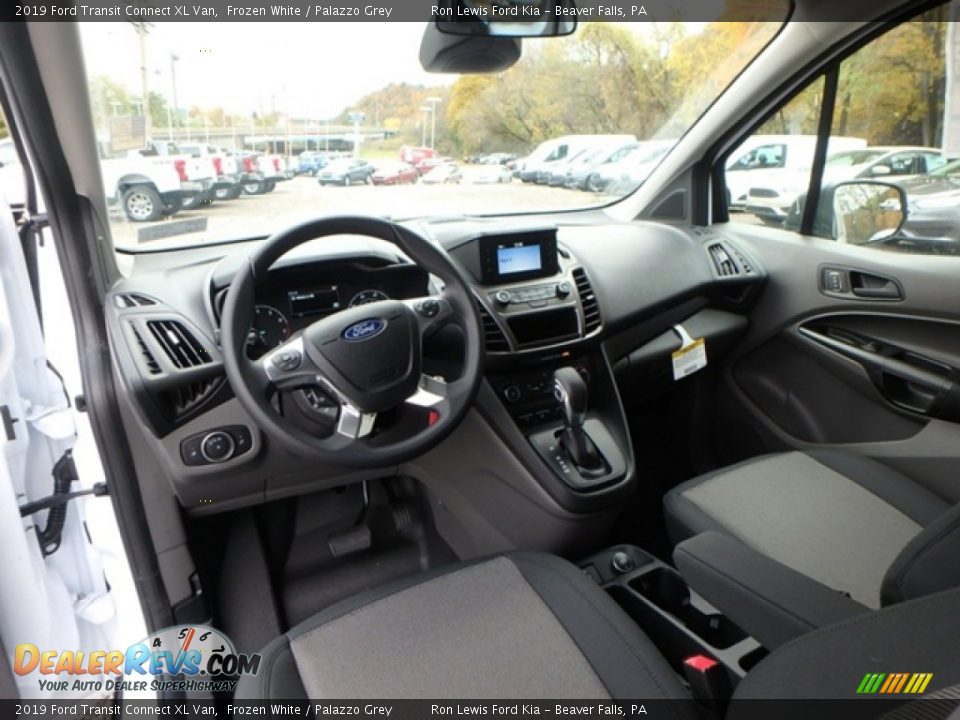 2019 Ford Transit Connect XL Van Frozen White / Palazzo Grey Photo #15