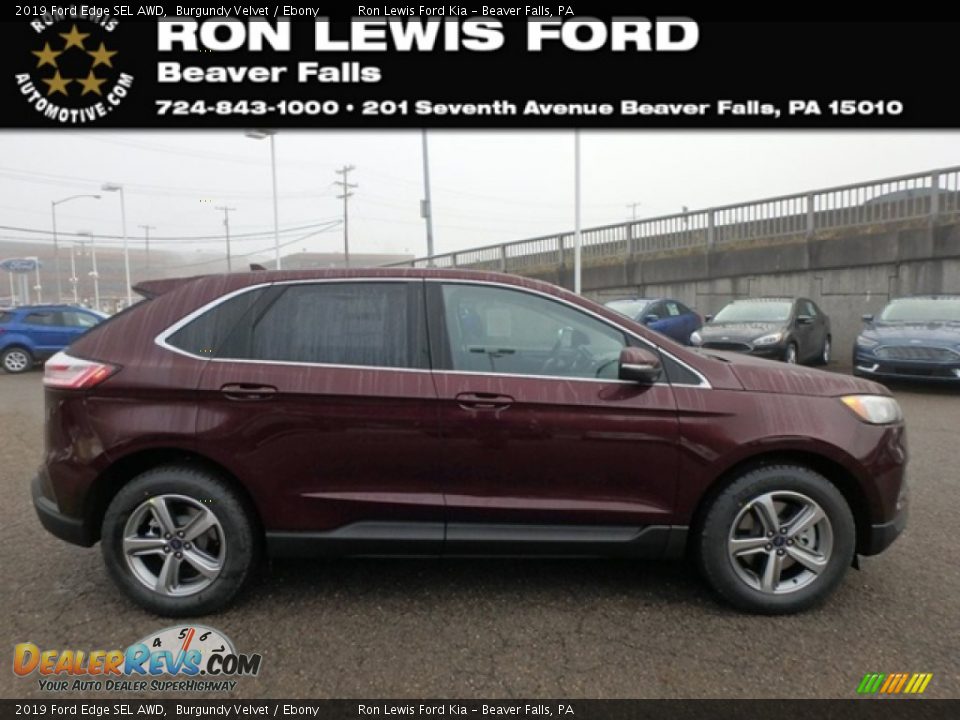 2019 Ford Edge SEL AWD Burgundy Velvet / Ebony Photo #1