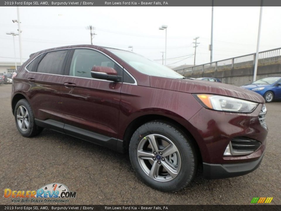 2019 Ford Edge SEL AWD Burgundy Velvet / Ebony Photo #9