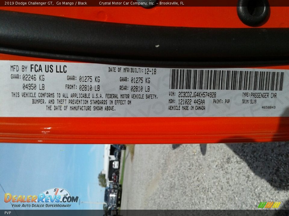 Dodge Color Code PVP Go Mango