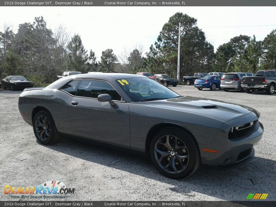 2019 Dodge Challenger SXT Destroyer Gray / Black Photo #7