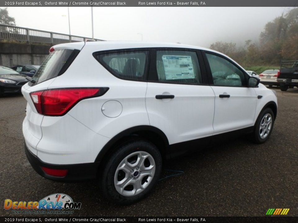 2019 Ford Escape S Oxford White / Chromite Gray/Charcoal Black Photo #2